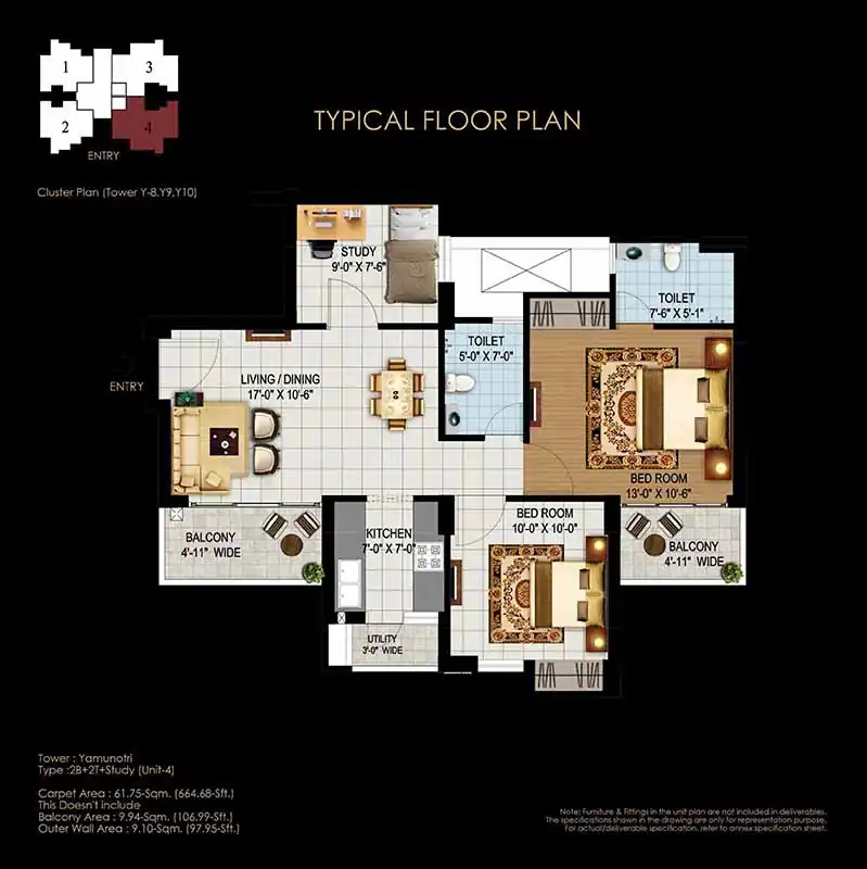 Eros Sampoornam Floor Plan