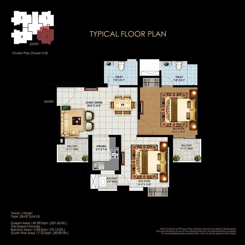 Eros Sampoornam Floor Plan